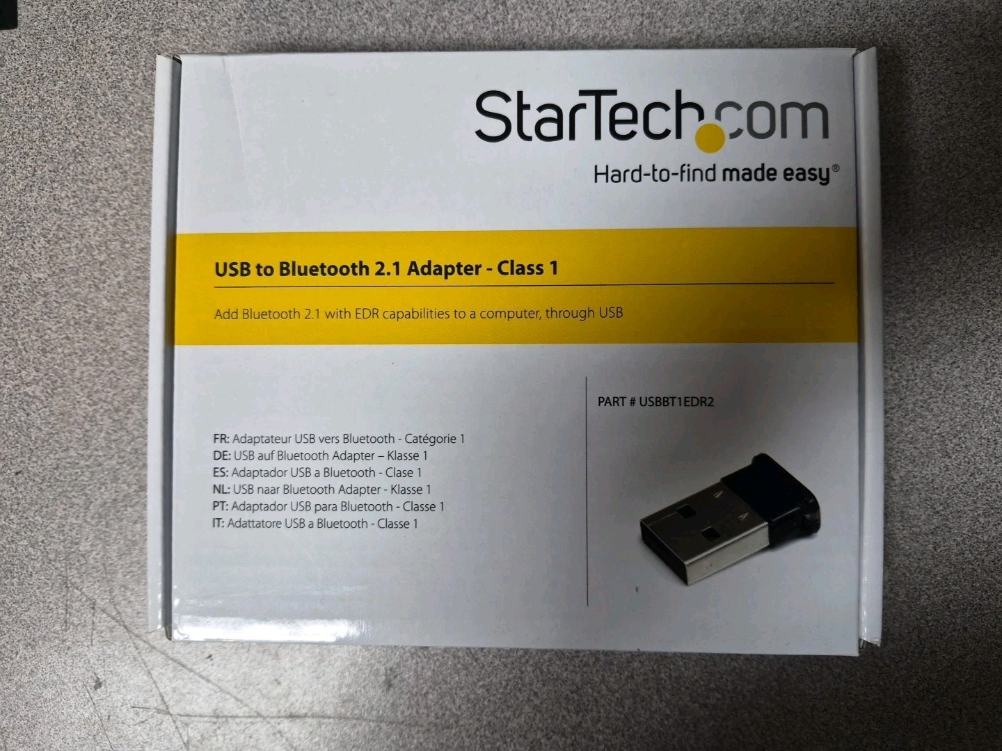 StarTech USBBT1EDR2 Mini USB Bluetooth 2.1 Adapter- Class 1 EDR Wireless Network