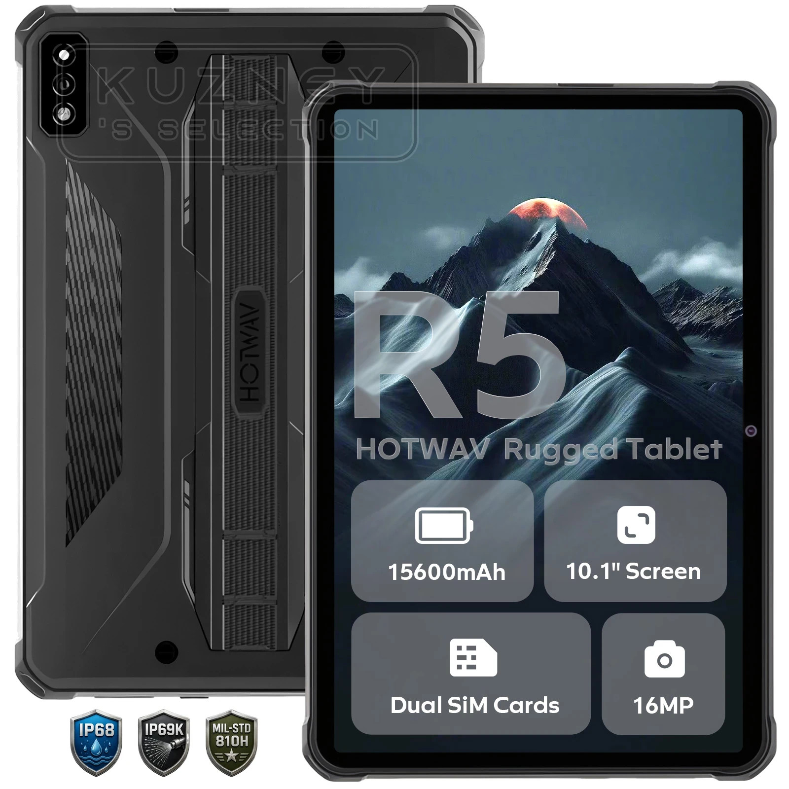 HOTWAV R5 Outdoor Tablet PC 10.1 Inch 15600mAh Android 4G LTE / 5G Wifi Tablet