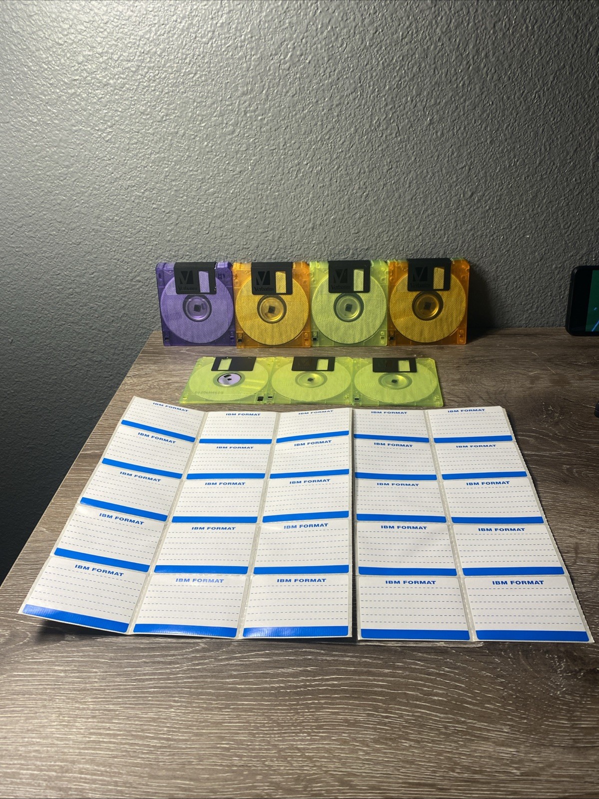 23 Verbatim 3.5 HD Datalife 2HD Floppy Disks with Labels Mixed Colors IBM Format