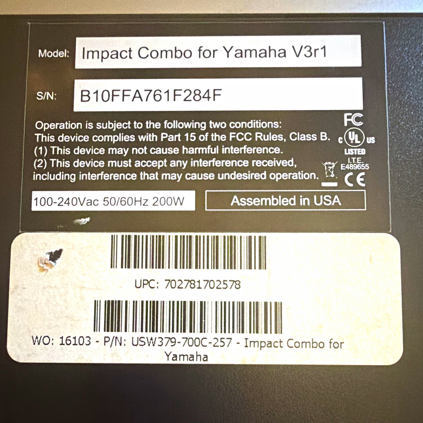 Waves SoundGrid Impact Combo for Yamaha V3r1 Desktop Tower MPN USW379-700C-257