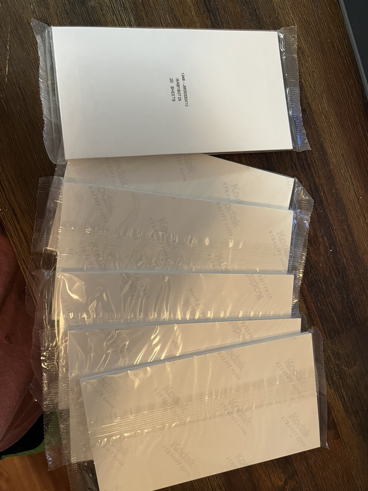 Kodak Xtralife Paper-Lot of 6 Sealed Pacls of 20- 1348-JM05330010 I9AB1B0728 6x4