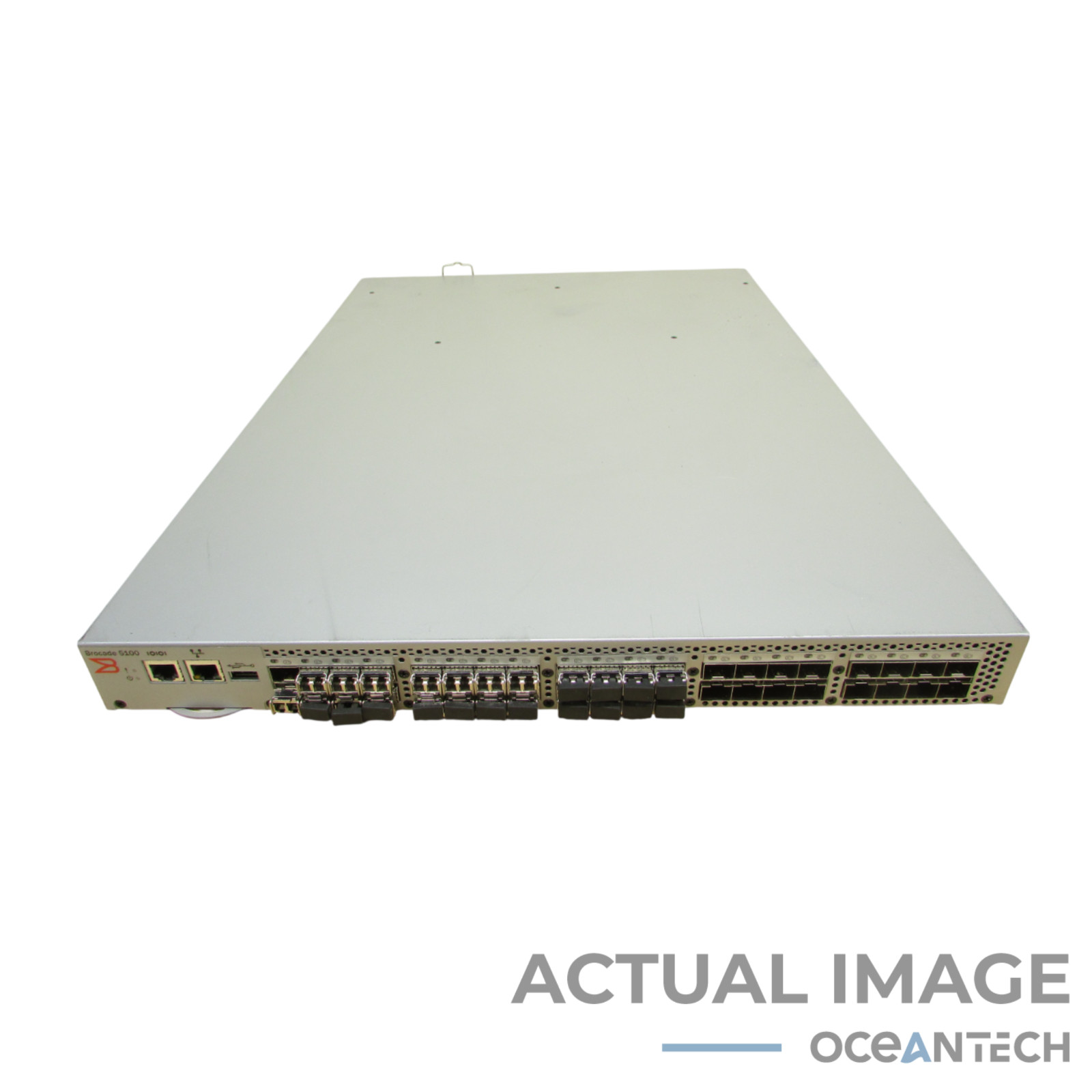 Brocade 5100 24-port active Fiber Channel Switch W/ 23x 57-1000013-01 Tranceiver