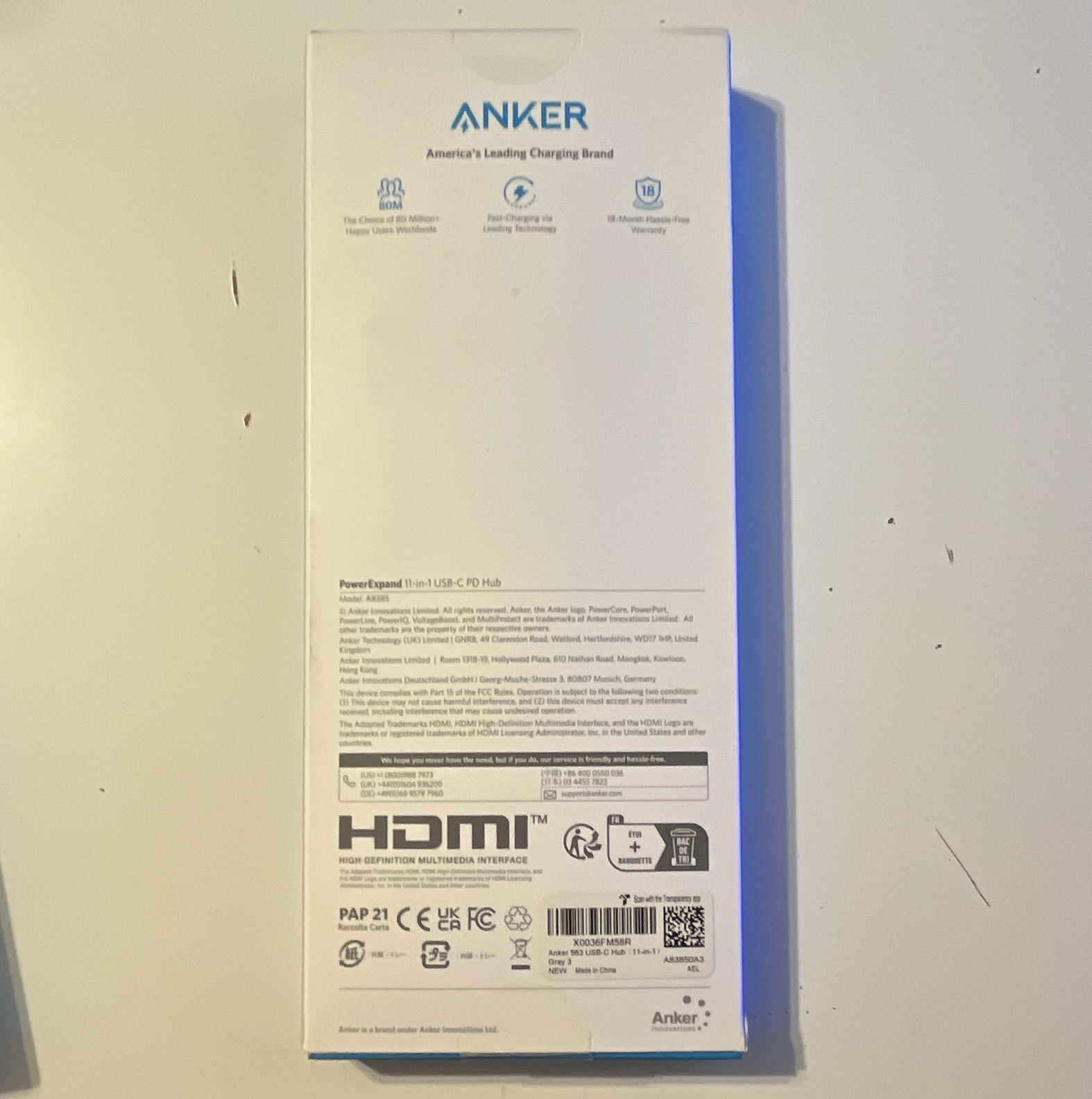 Anker PowerExpand 11-in-1 USB-C PD Docking Station HDMI DP RJ-45 A8383