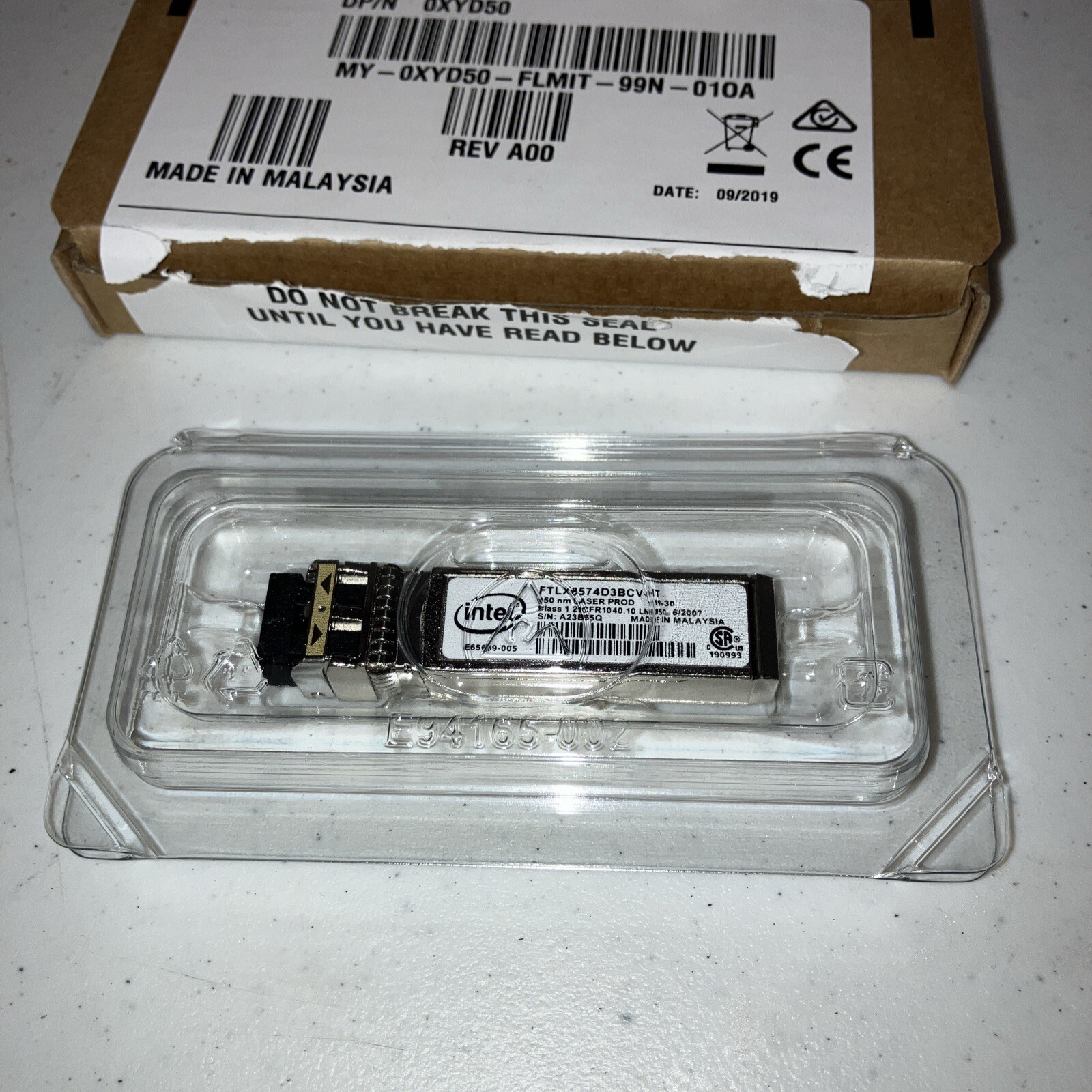 NEW Intel 10GB FC SFP+ 850nm Transceiver Module Dell XYD50 FTLX8574D3BCV-IT