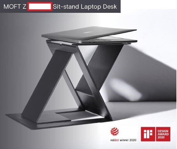 MOFT MOFT-Z Foldable 5-in-1 Sit-Stand Laptop Desk, Black