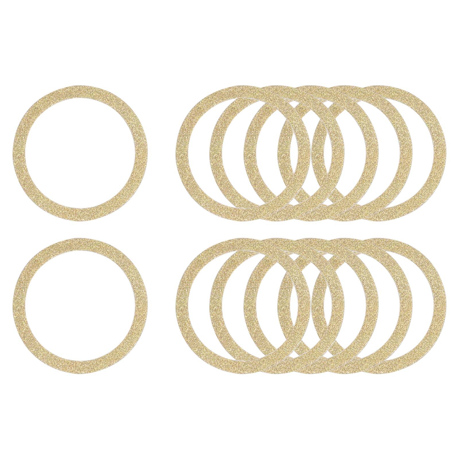 Universal Sparkle Magnetic Adapter Ring, 12 Pcs Sticker Ring, Yellow