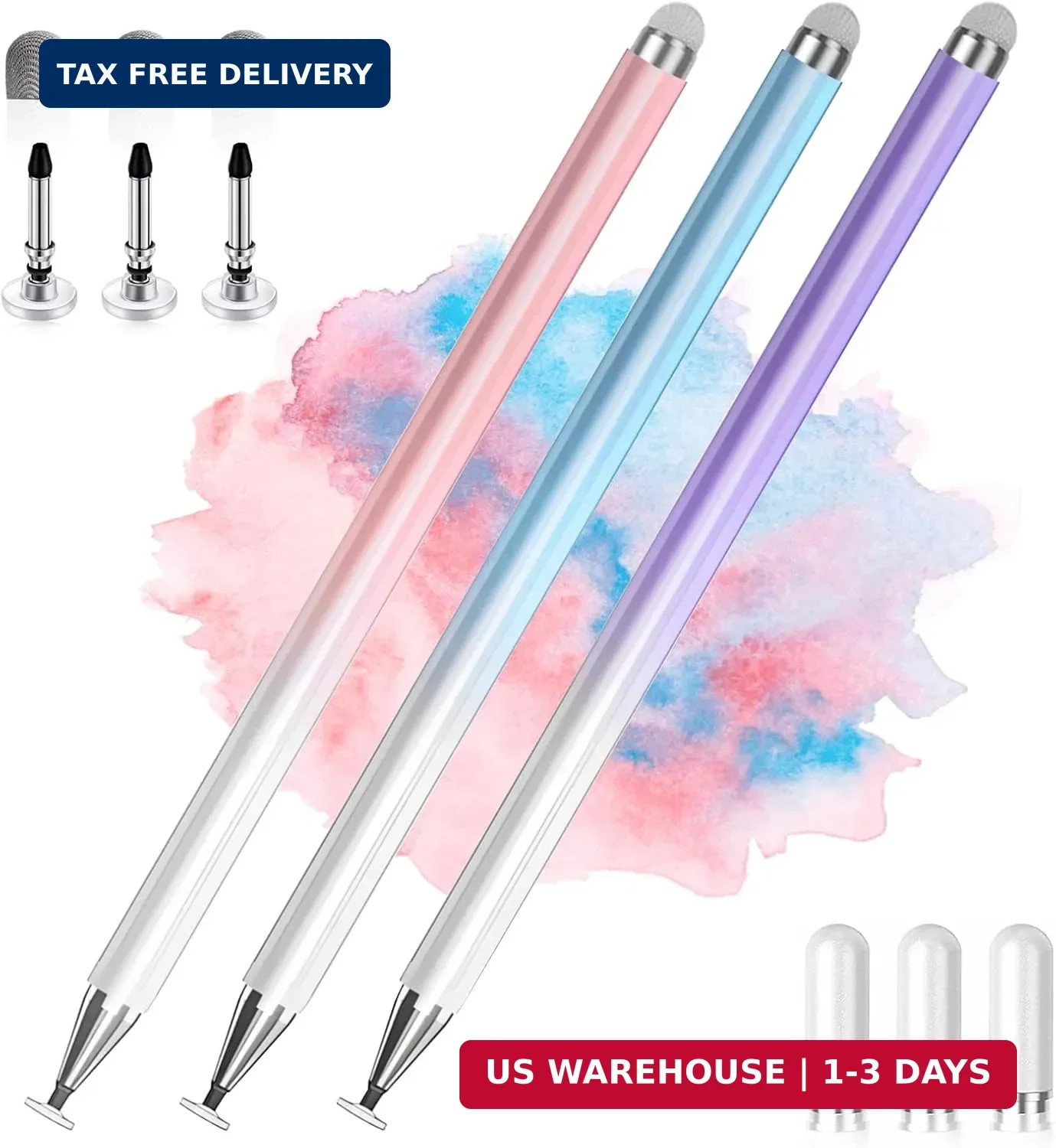 Stylus Pens for Touch Screens, 2 in 1 High Precision Universal Stylus Pen for iP