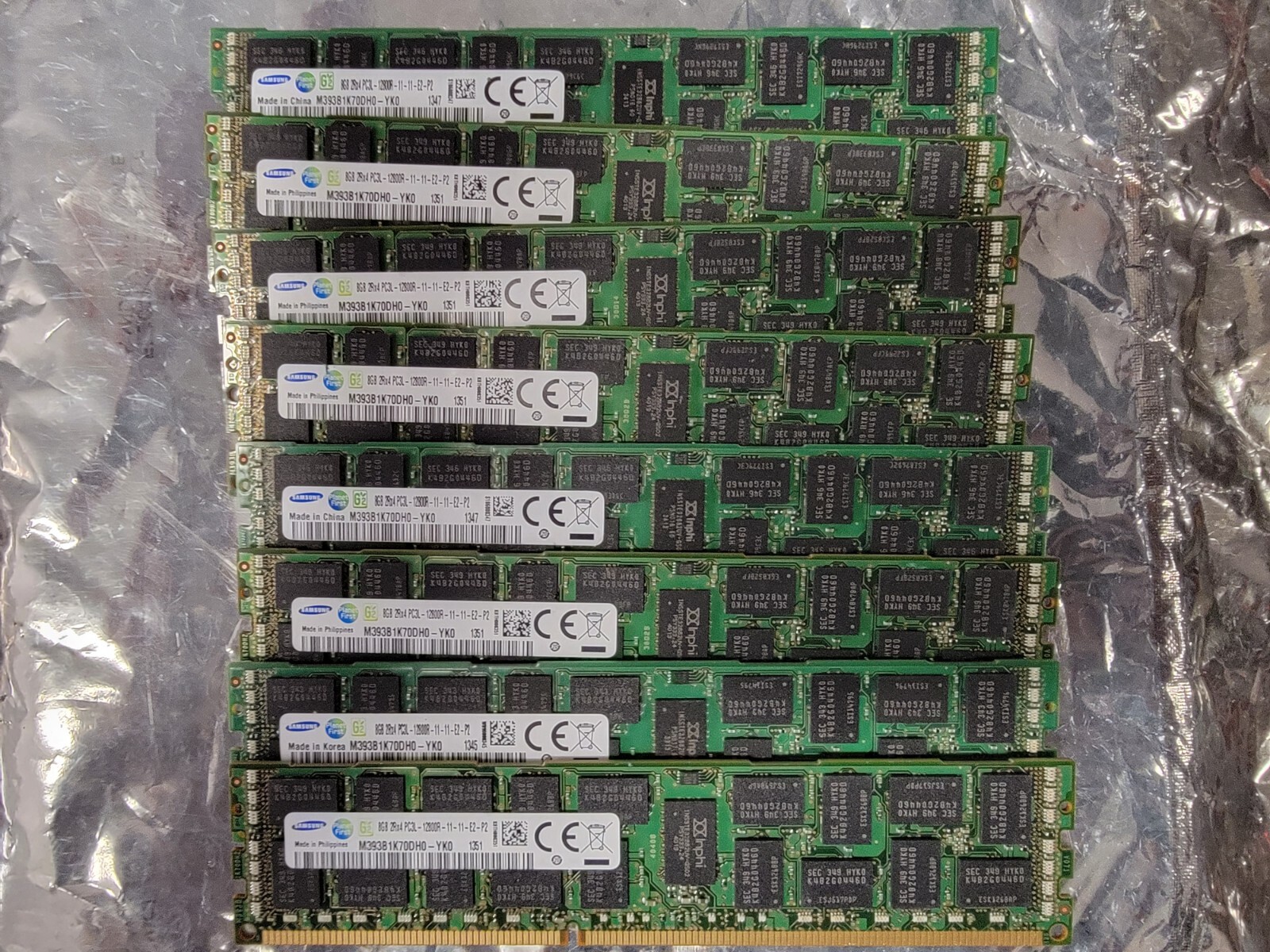 80GB (10x8GB) Samsung 2Rx4 PC3-12800R DDR3-1600MHz ECC REG RAM Server RDIMM LOT