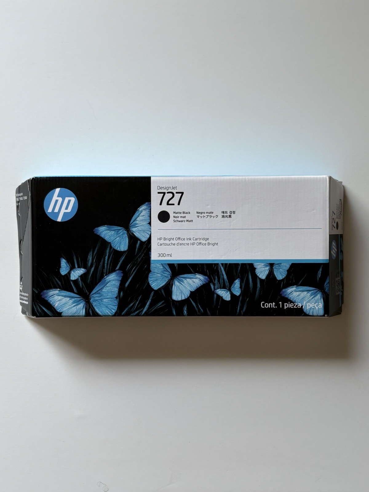 HP Design 727 300-ml Matte Black Ink Cartridge C1Q12A  Sealed Box Exp. 6/28