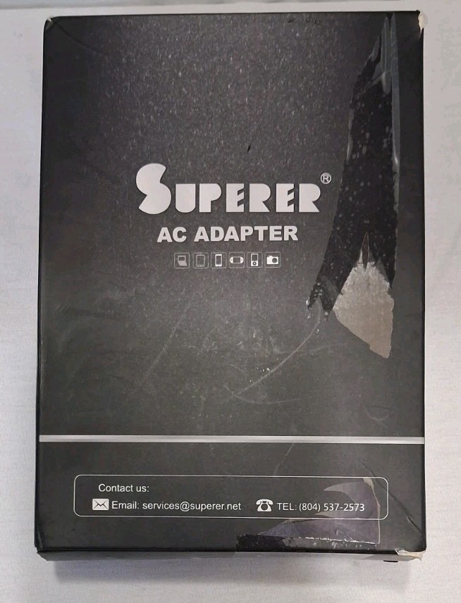 Superer 120W AC Adapter Laptop Charger SPD190632H 19V 6.32A New Open Box