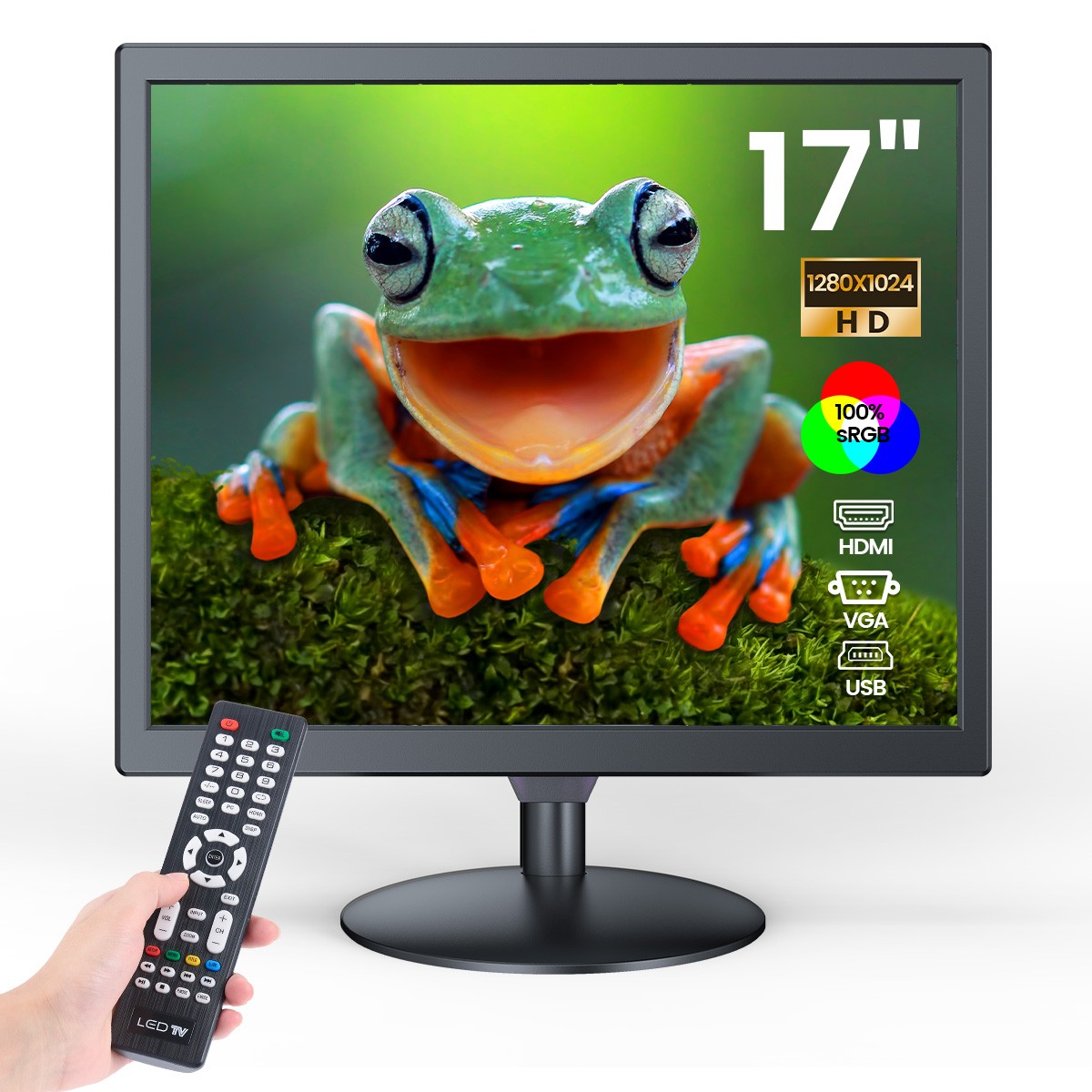 Eyoyo 17" 1280x1024 Gaming Display HDMI/VGA/BNC/AV CCTV Screen Security Monitor