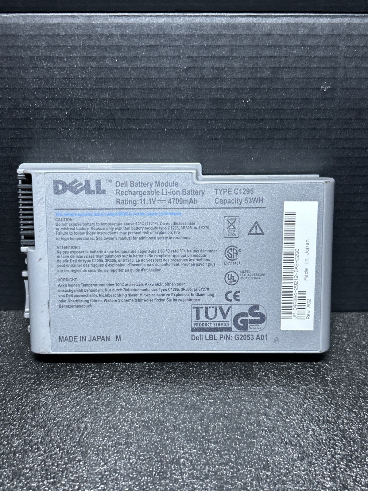 vintage OEM Battery 4 Dell C1295 Laptop Battery Untested