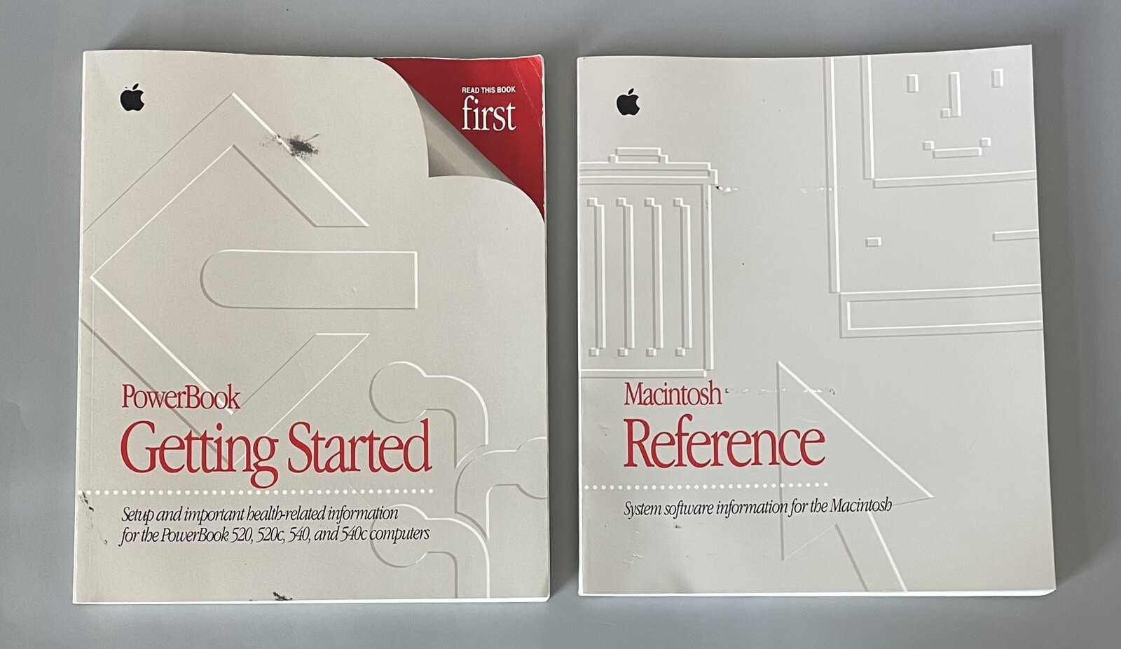 Vintage 1994 Apple PowerBook Getting Started & Macintosh Reference Guide Manuals