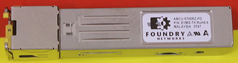 E1MG-TX Brocade Foundry ABCU-5700RZ-FD 1GE Copper SFP Transceiver