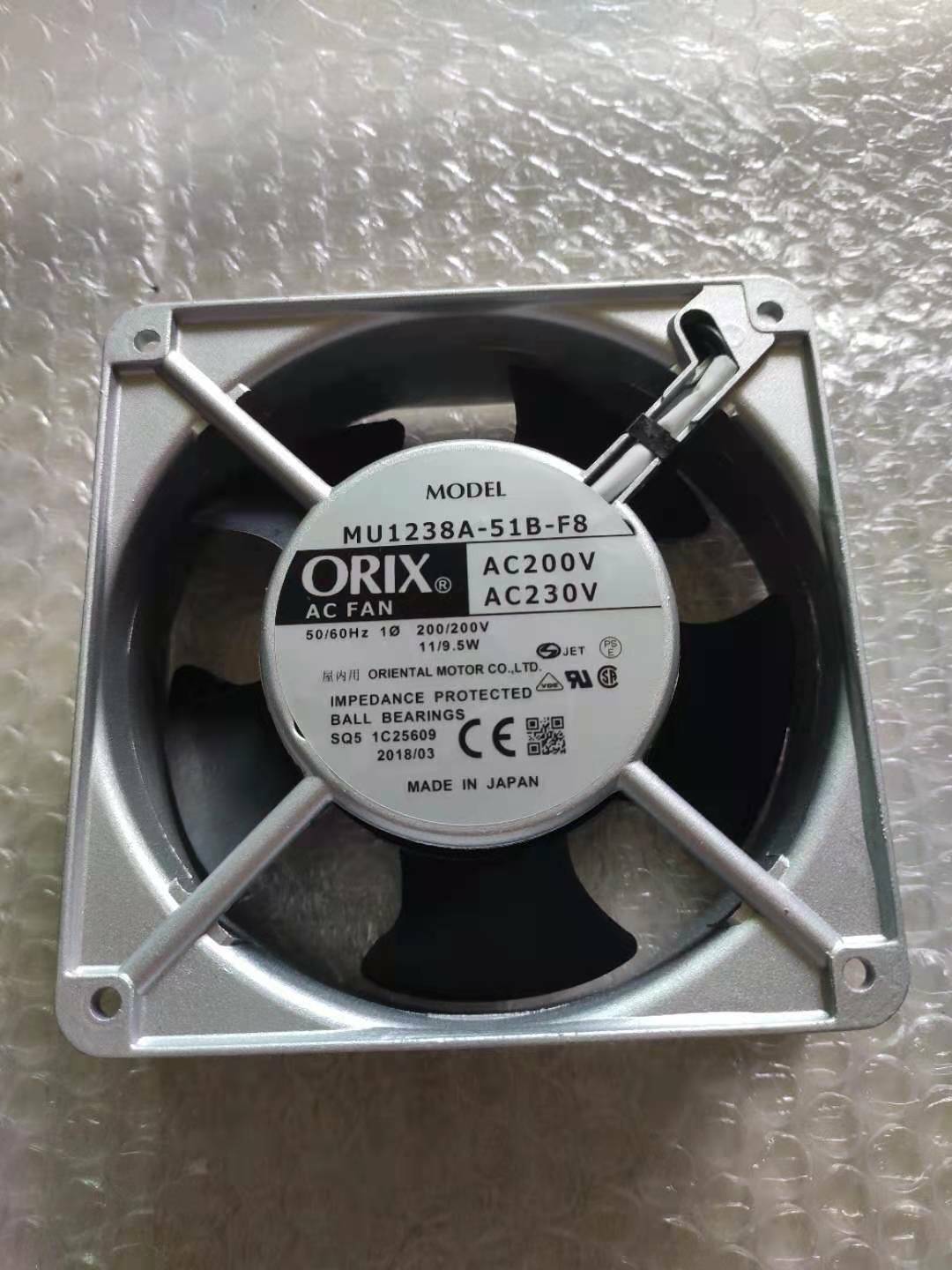 1 PCS ORIX Fan MU1238A-51B-F8 AC 220/230V 120*120*38MM