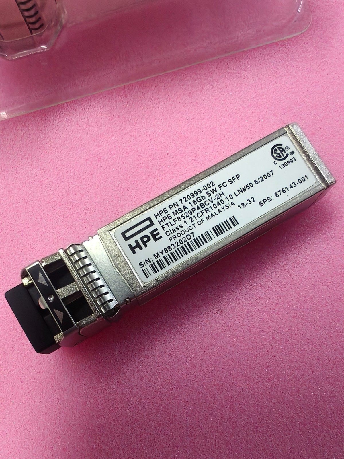HPE 720999-002 MSA 16GB SW FC SFP MSA2050 876143-001