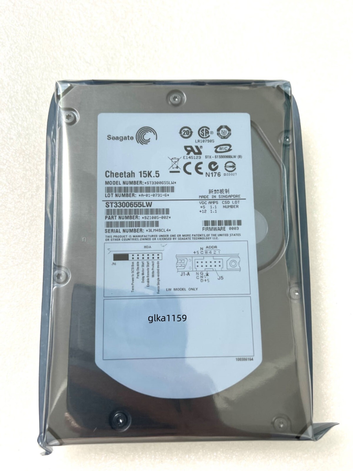 Seagate Cheetah ST3300655LW 15K.5 300GB 3.5" U320 SCSI 68 PIN HARD DRIVE