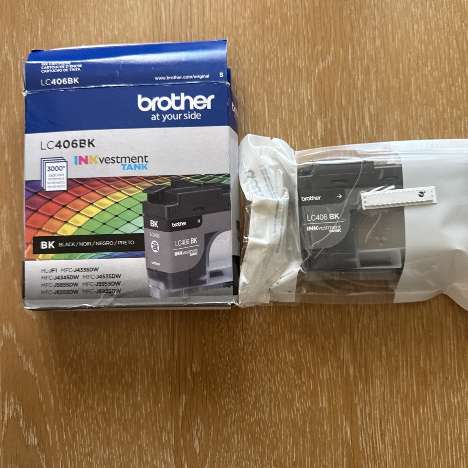 Sealed in OB-Brother LC406BK INKvestment Black Ink Toner Cartridge Exp 2029