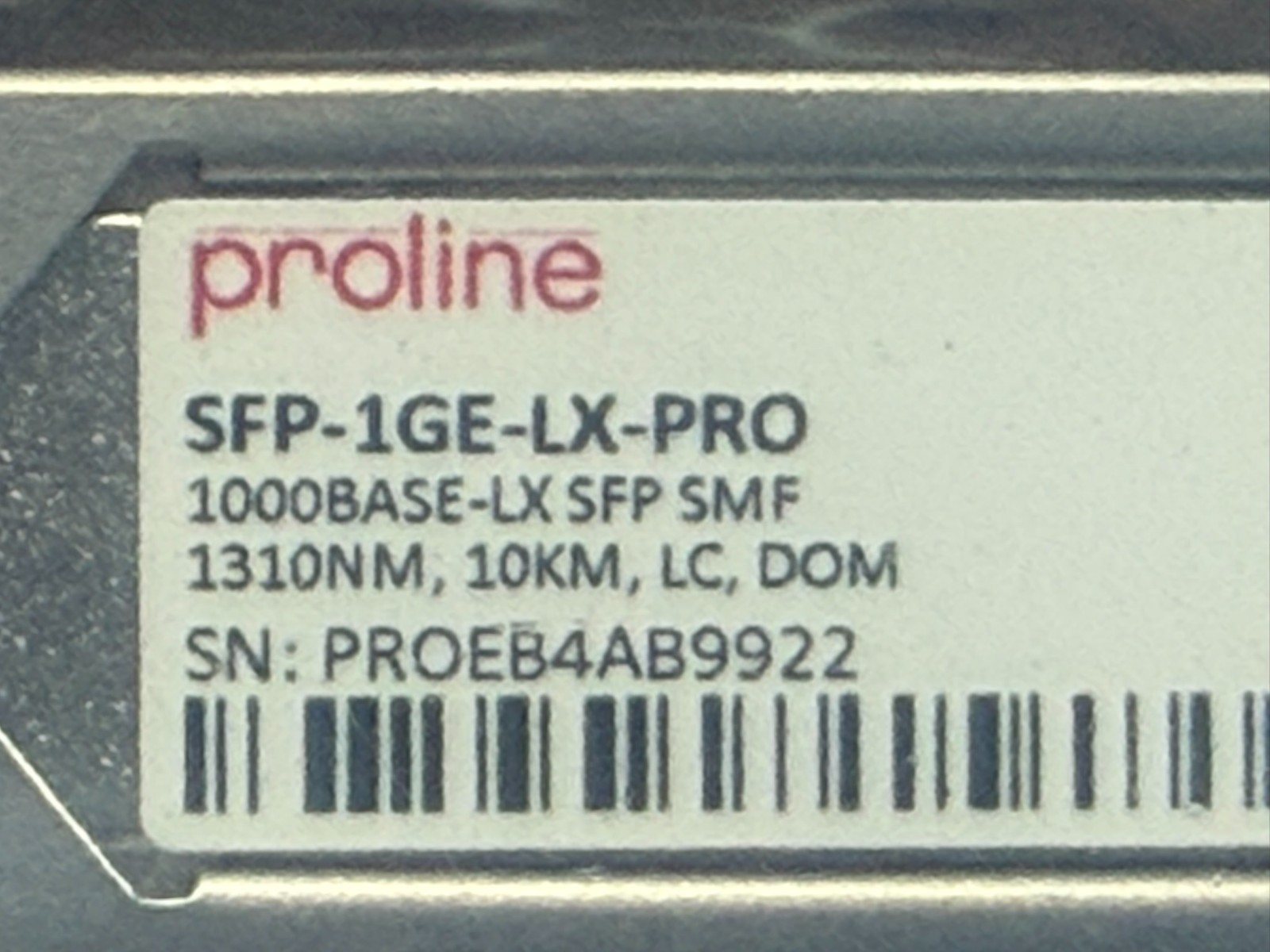Proline SFP-1GE-LX-PRO 1000BASE-LX SFP SMF - LC 20 Pack New In The Package