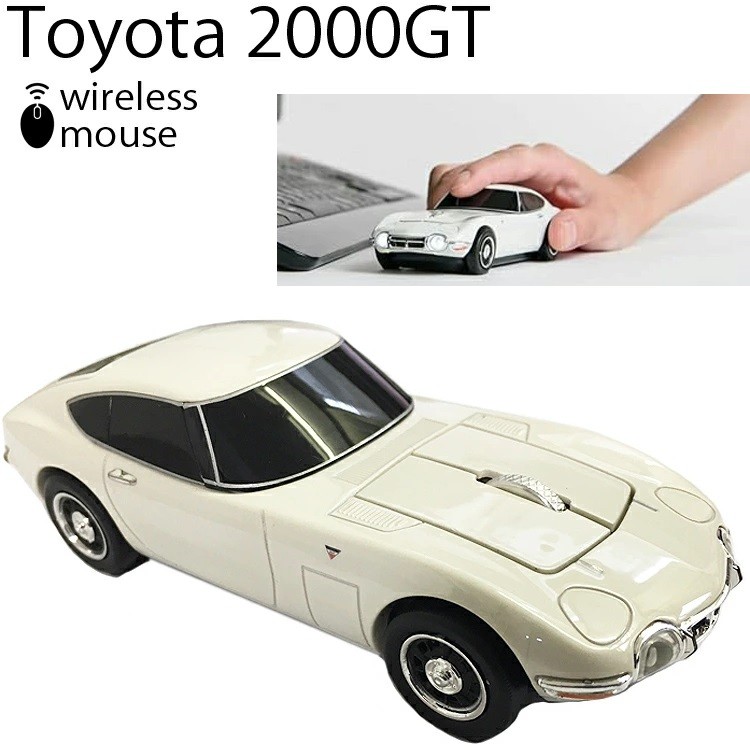 Toyota 2000GT Car Wireless PC Mouse Ivory Bluetooth Camsho Japan Limited New