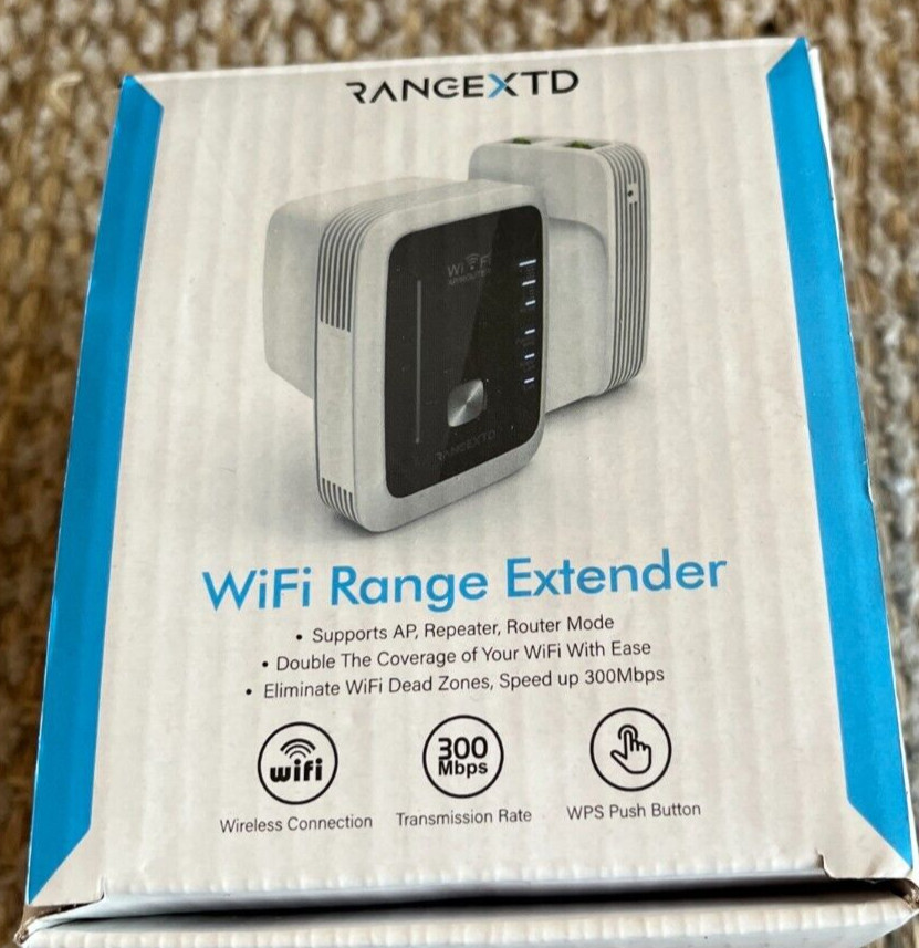 RangeXTD WiFi Range Extender Signal Booster Speeds Up To 300mbps