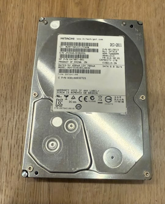 Hitachi Deskstar 7K1000 1000GB Internal 7200RPM 3.5" (0A35155)