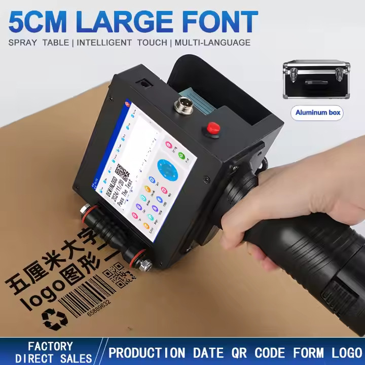 5cm handheld inkjet printer prints text image  logo on metal leather woodenboard