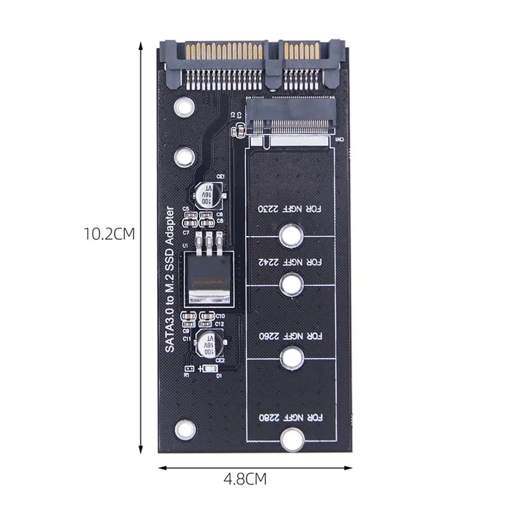 M.2 NGFF SATA SSD to 2.5" SATA Adapter Card B+M Key Converter 6Gbps Boot Support