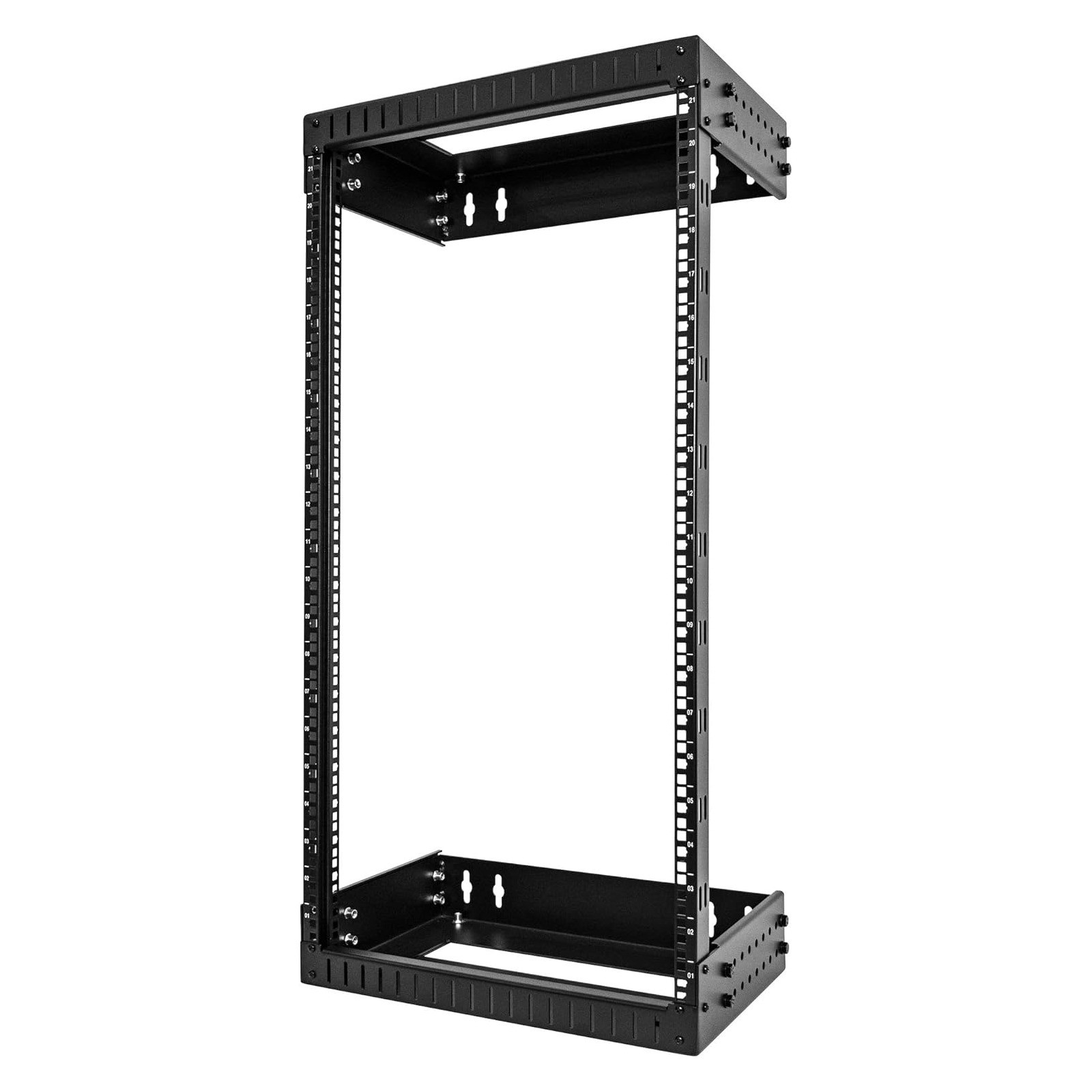 StarTech 21U 19" Wall Mount Network Rack Adjustable Depth 12-20" Open Frame