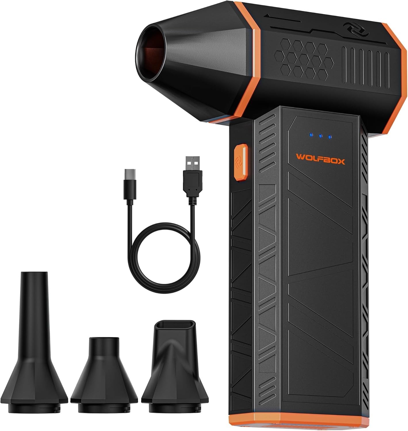 Turbocharged MegaFlow 50 Compressed Air Duster: Portable & Lightweight 0.45 lbs