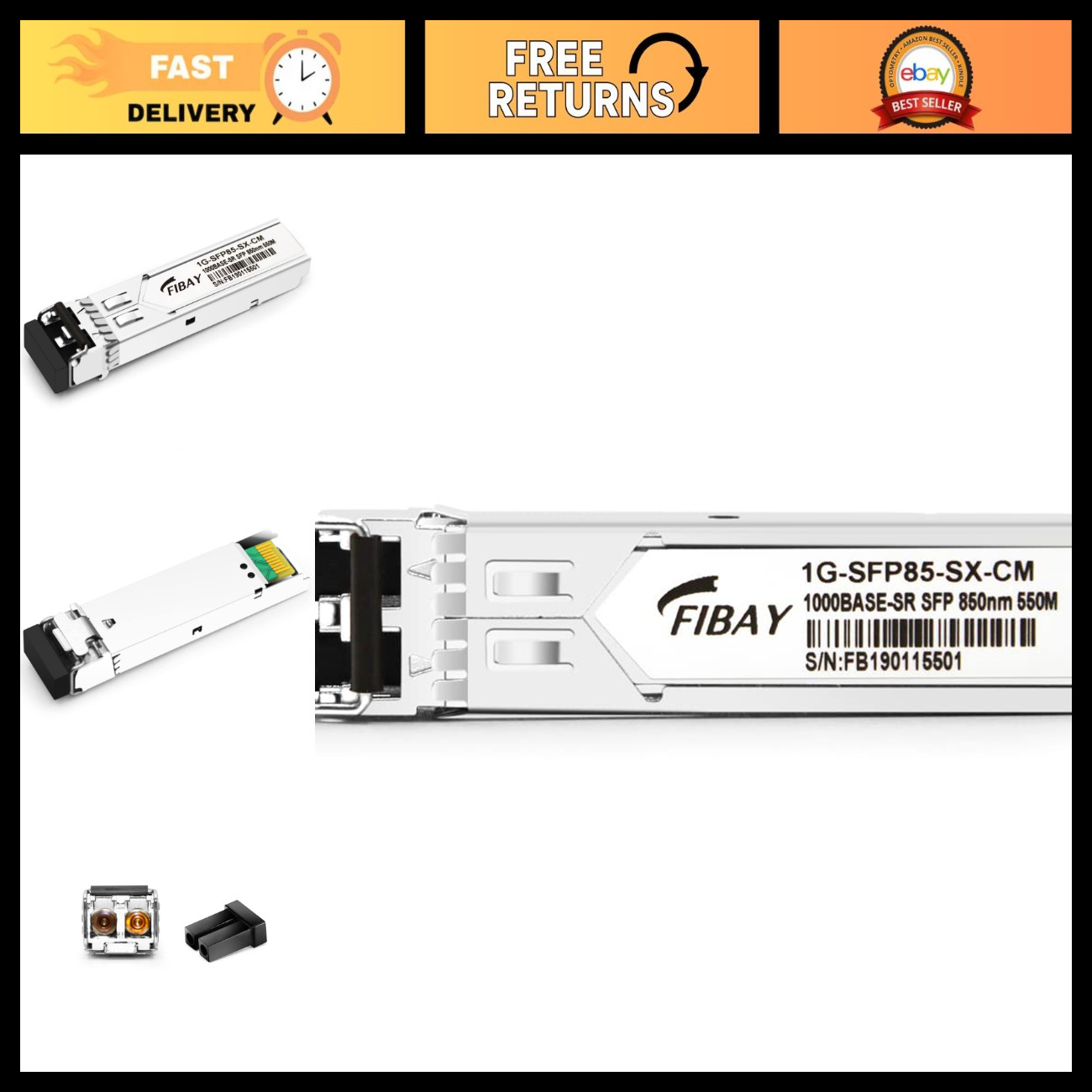 1000BASE-SX SFP Optical Transceiver Module 850nm 550m DDM Duplex LC MMF Compatib