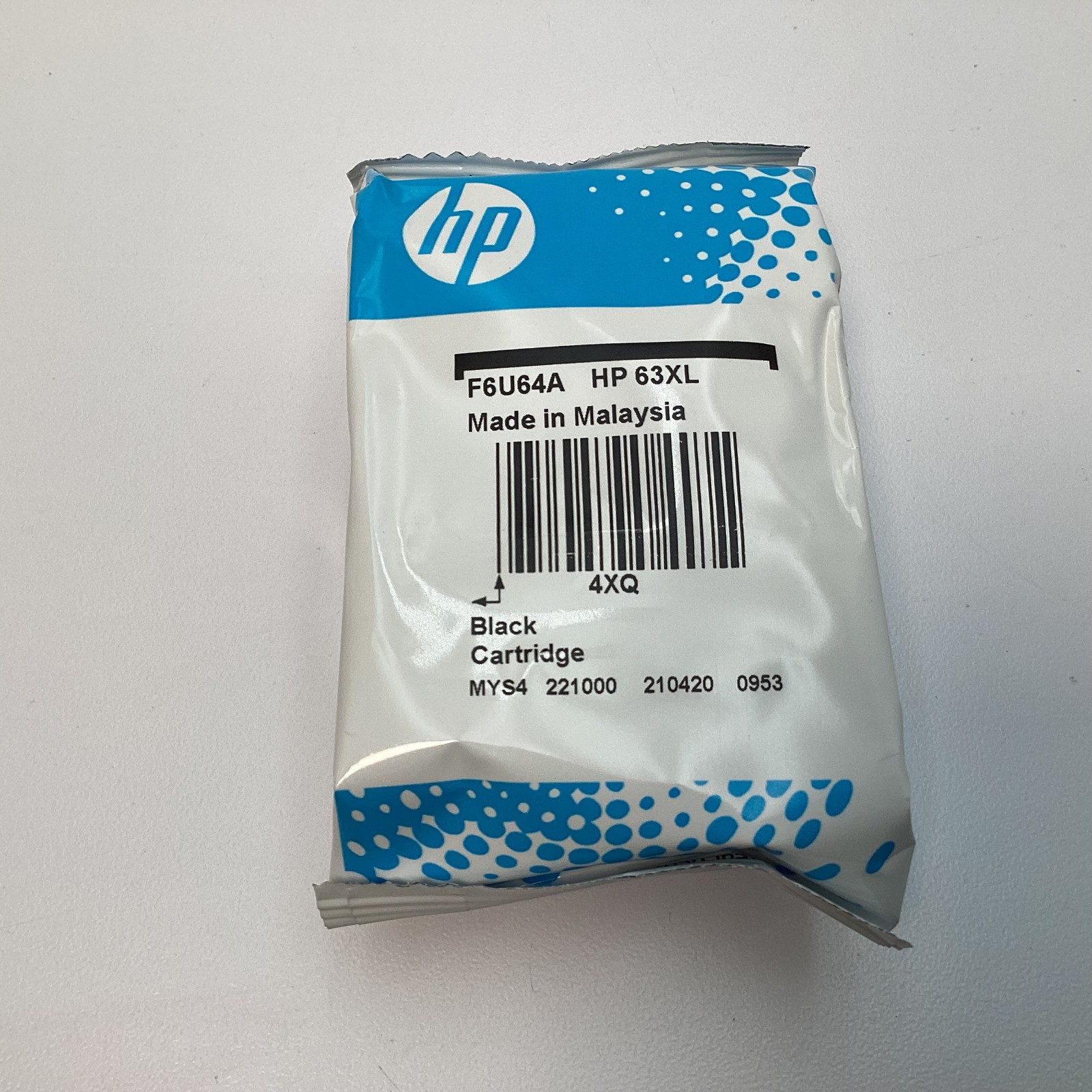 HP 63XL High Yield Black Original Ink Cartridge F6U64A Exp 04/2023