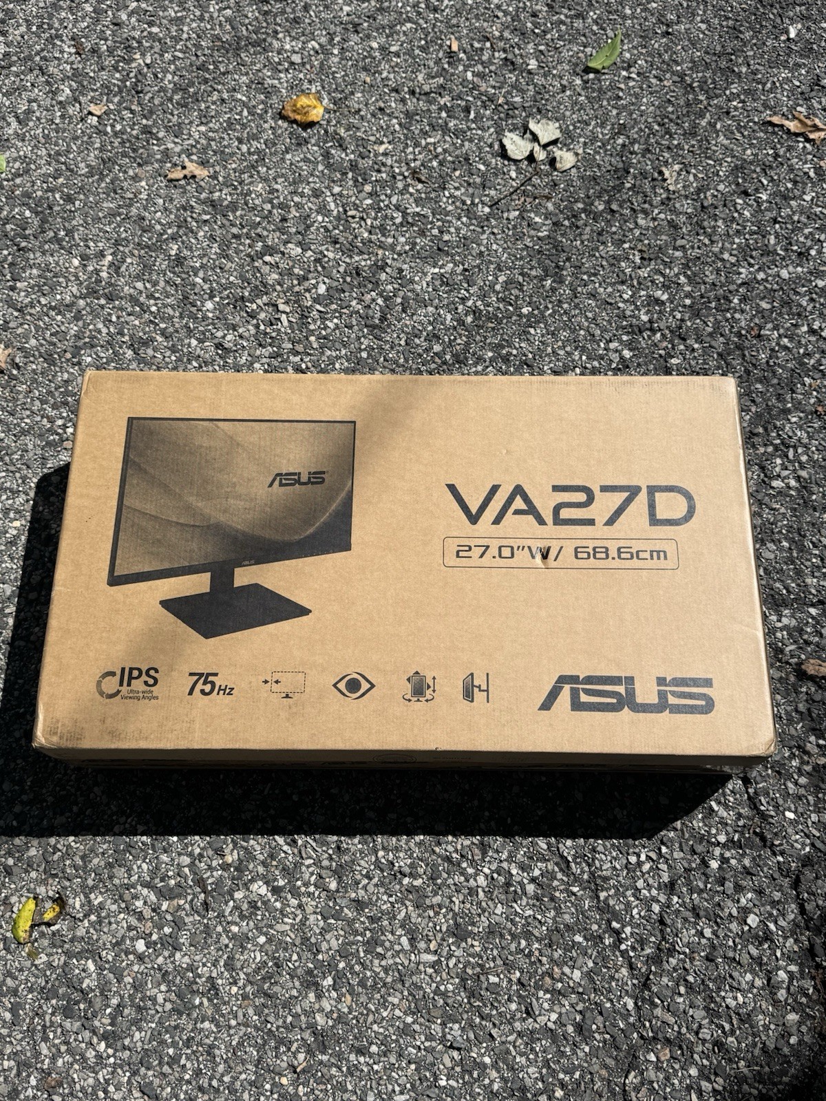 ASUS VA27 series 27-inch IPS monitor with a 75Hz refresh rate