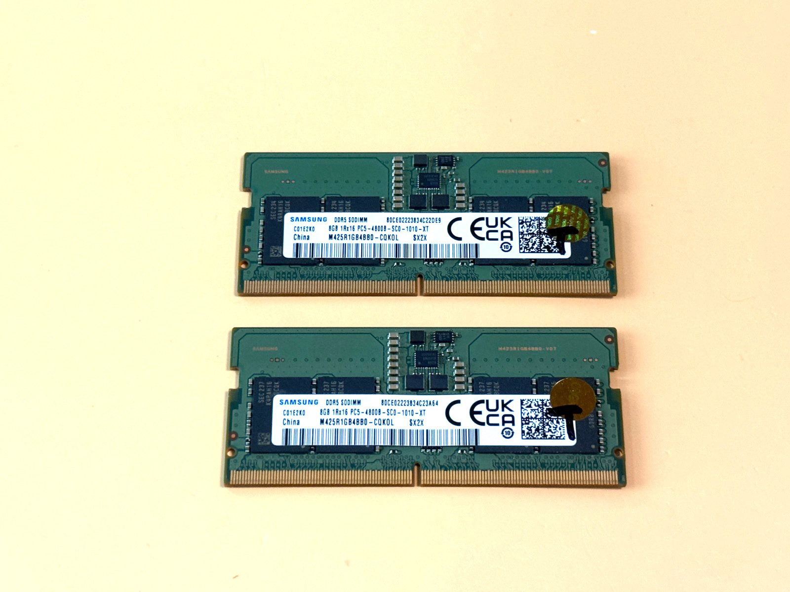 (16GB) 2 X 8GB SAMSUNG DDR5-4800 SODIMM RAM Memory M425R1GB4BB0-CQKOL - 55458