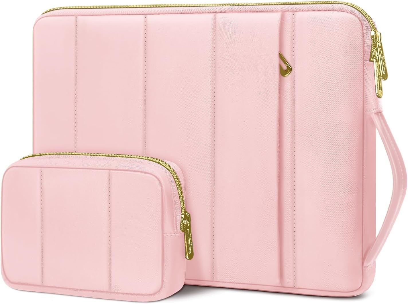 13-14 inch Laptop Case, 13.3 inch Puffy Laptop Sleeve for Pink Devices