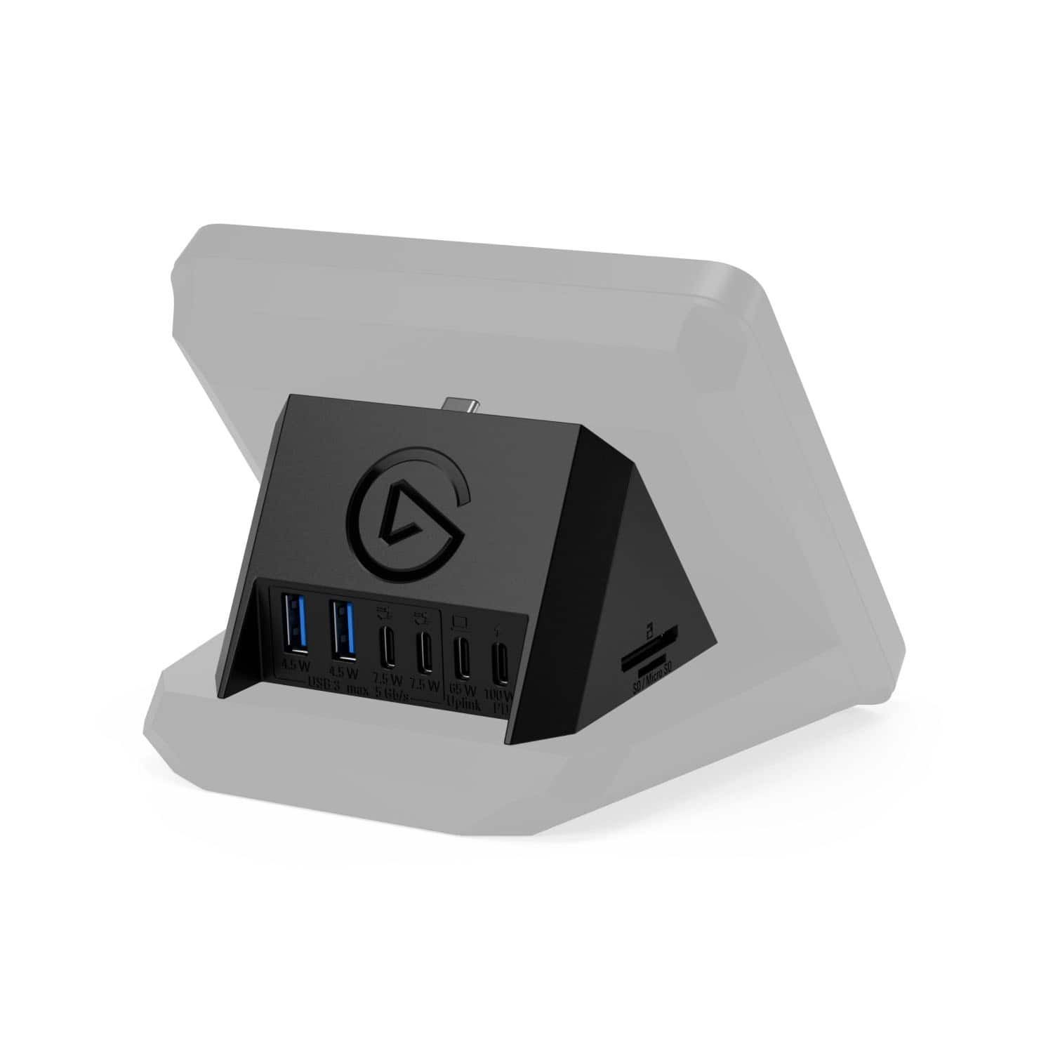 Elgato USB Hub for Stream Deck+ USB-C SD Card Reader Black Certified Refurbished