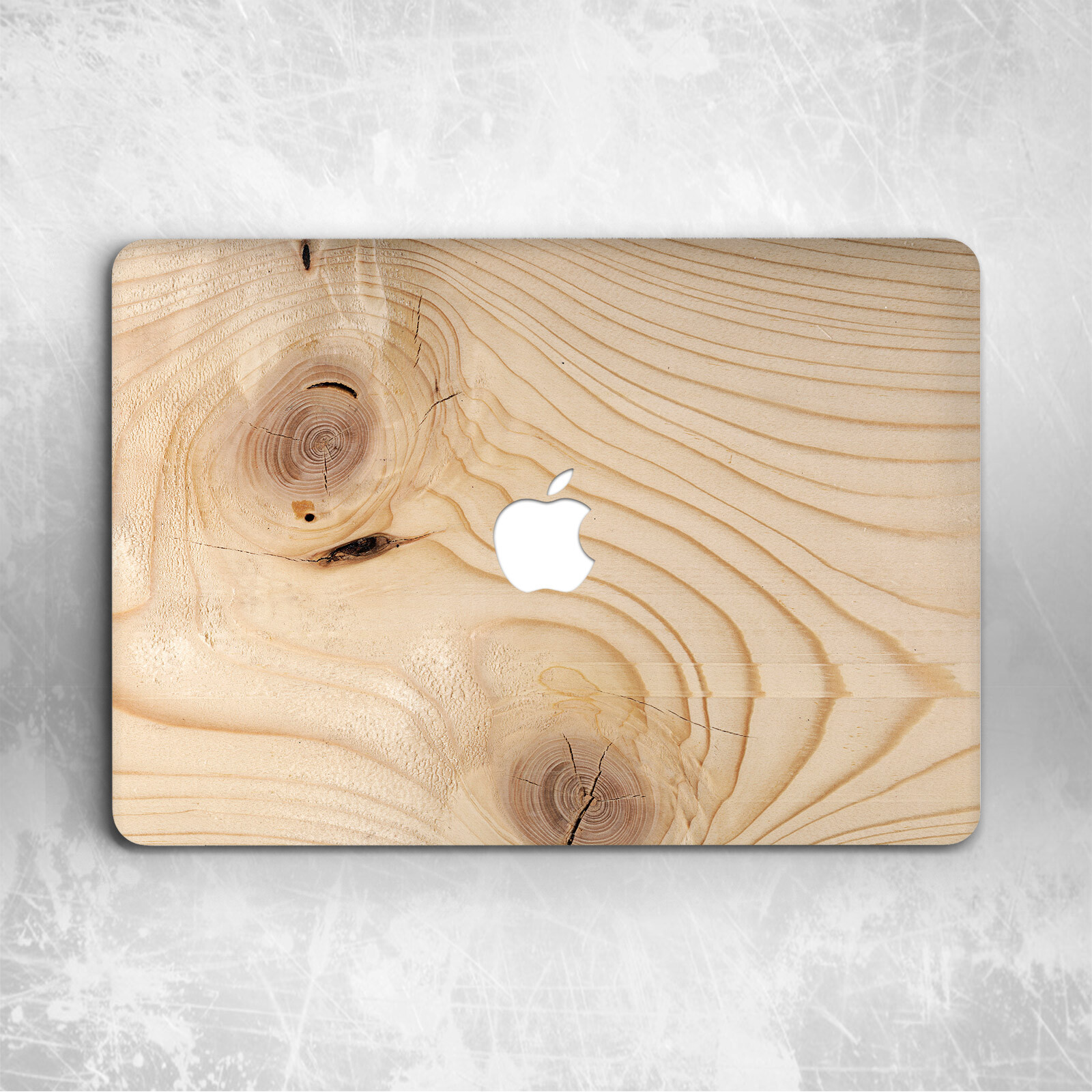 Vintage Retro Beige Wood print Hard plastic Cover Case For Macbook Pro Air