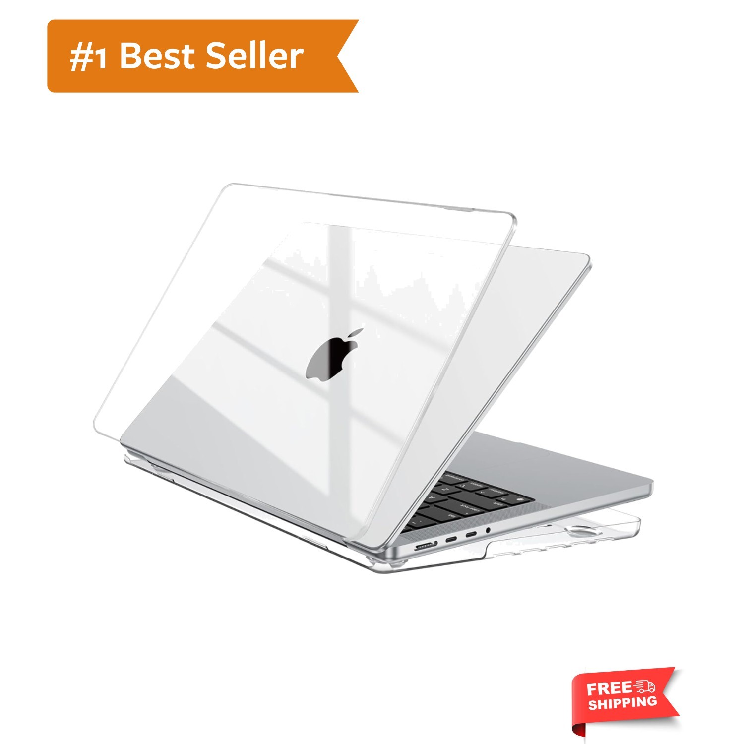 Crystal Clear Hard Shell Case for MacBook Pro 14-inch M1 M2 M3 M4 M5 - Durabl...