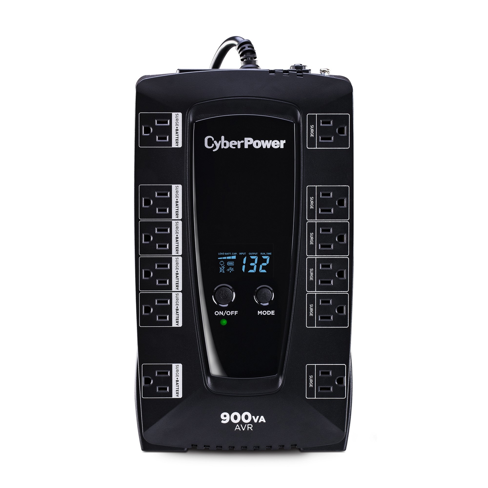 CyberPower 900VA 480W LCD UPS Battery Backup Surge Protector AVR 12 Outlets