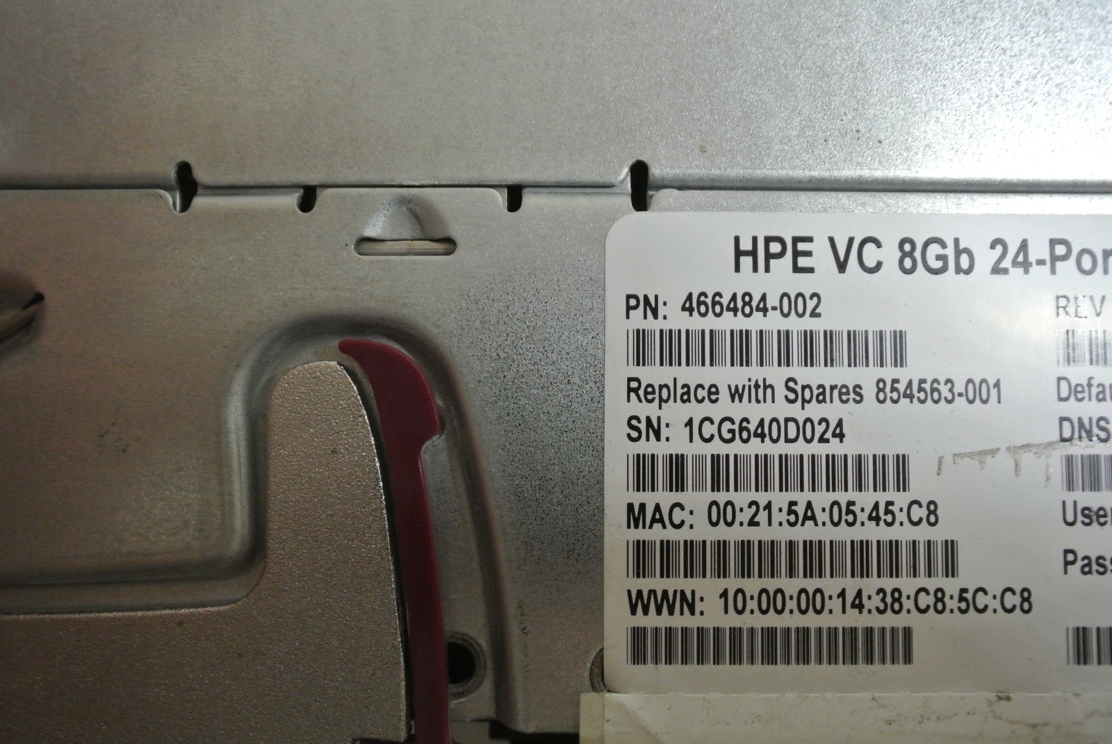 HPE 854563-001 466484-002 8GB 24 PORT VC FC MODULE