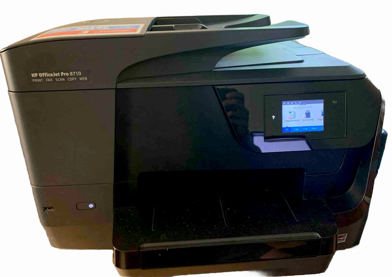 High Resolution HP Officejet Pro 8710 All-In-One Wireless Printer - Black