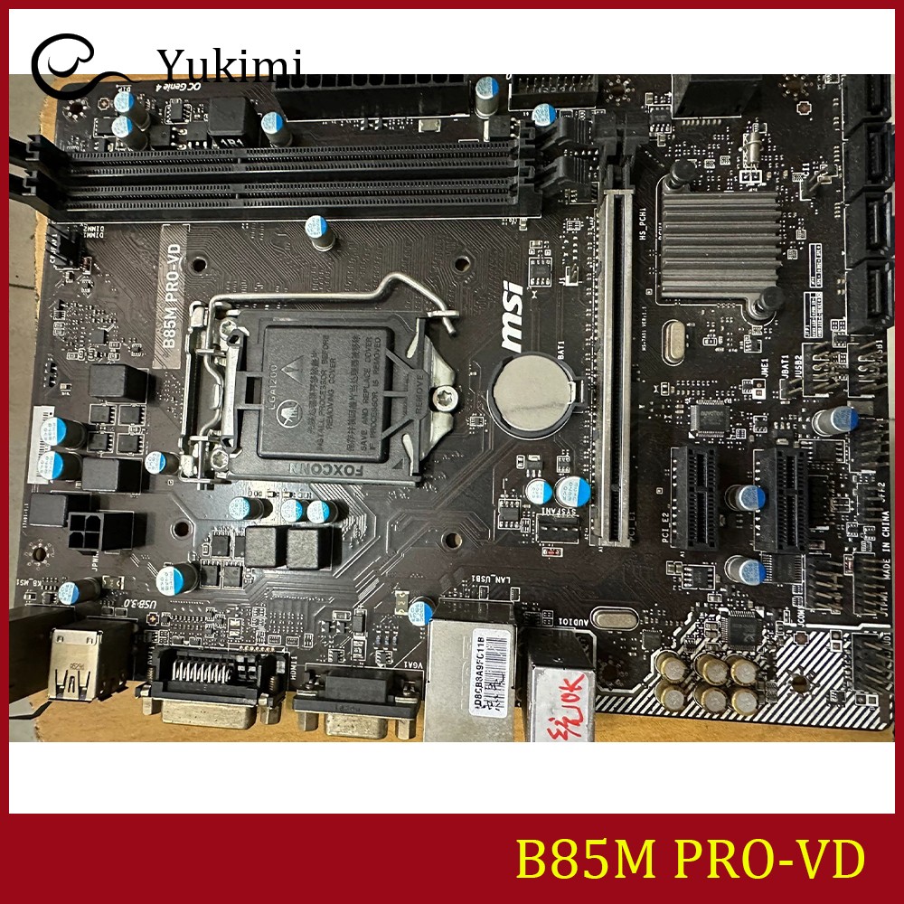 FOR MSI B85M PRO-VD DDR3*2 Socket 1150 VGA DVI-D 16GB Micro-ATX Ｍotherboard Test