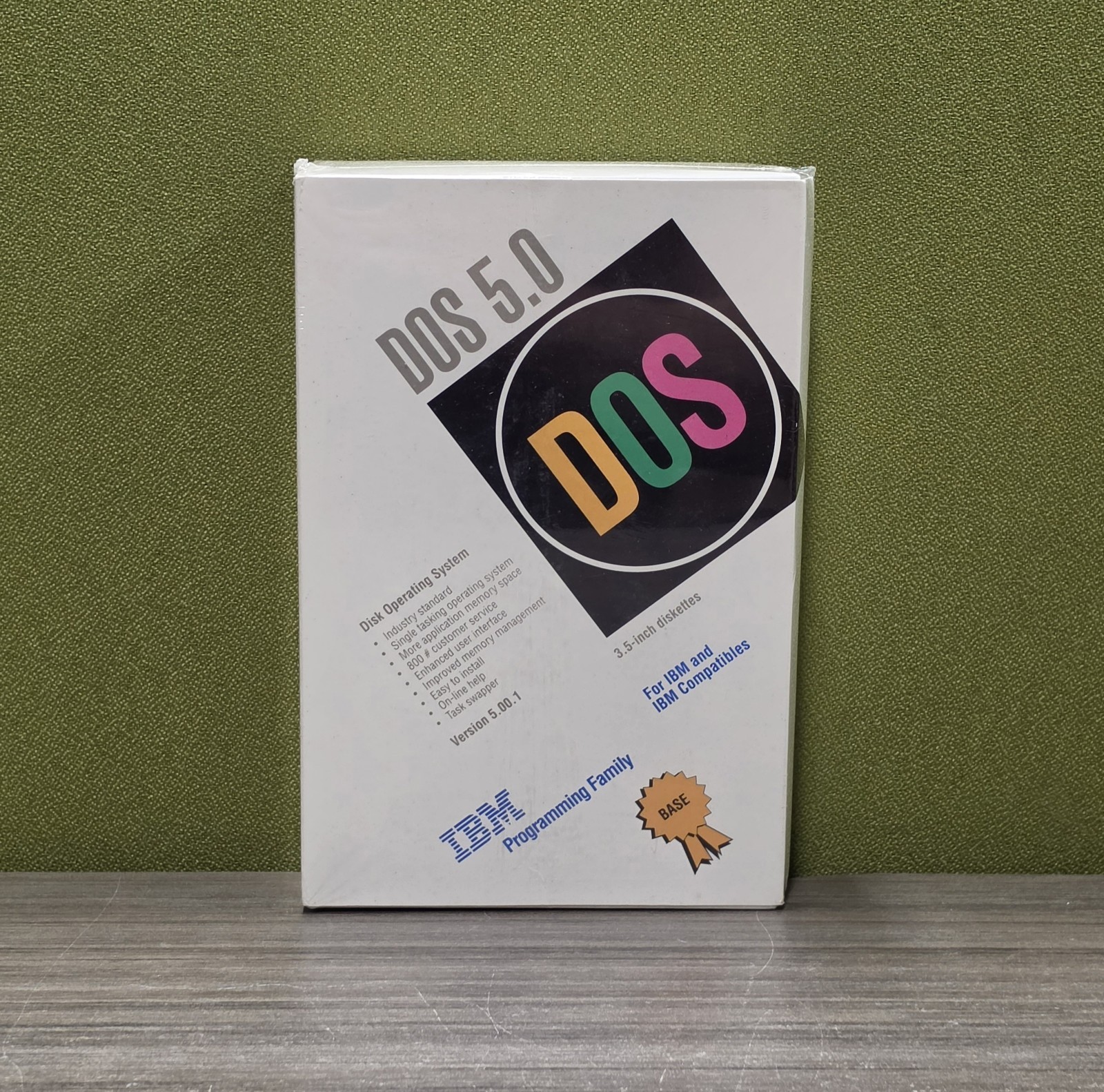 SEALED DOS 5.0 Disk Operating System Box IBM 3.5 Inch Diskettes Brand new 1992
