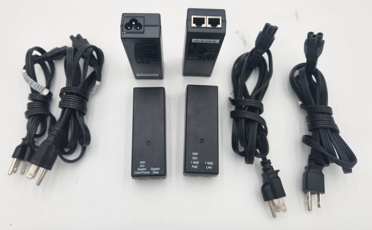 Cambium N000900L001C PoE Gigabit DC Injector 15W Output at 30V  4 PACK With Cord