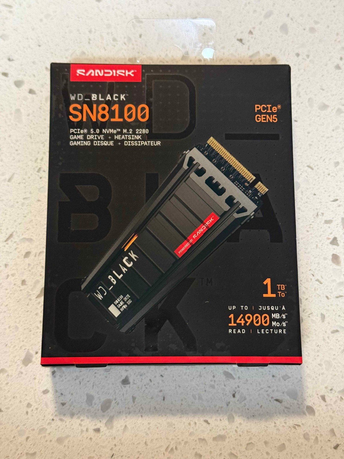 WD_BLACK SN8100 1TB SSD + Heatsink - Brand new, unopened