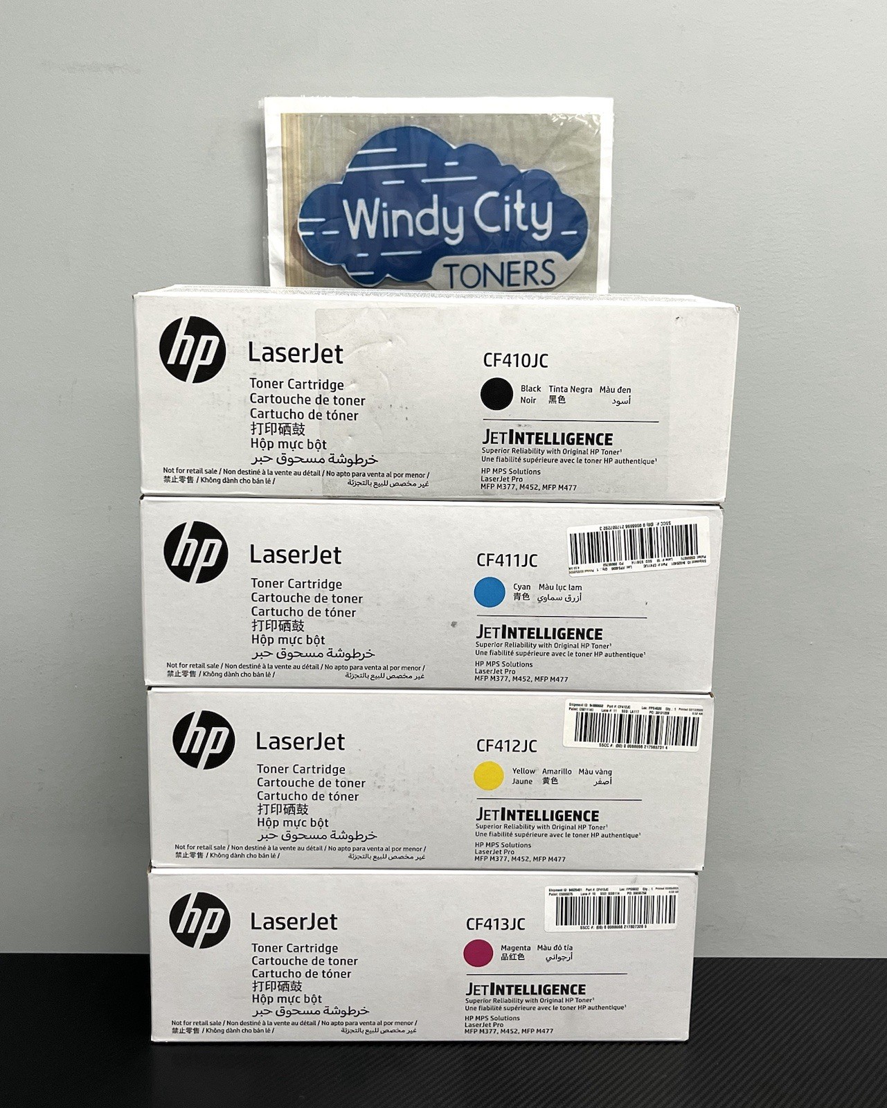 HP 410X CF410JC CF411JC CF412JC CF413JC KCYM Toner Set for LaserJet MFP M377 New