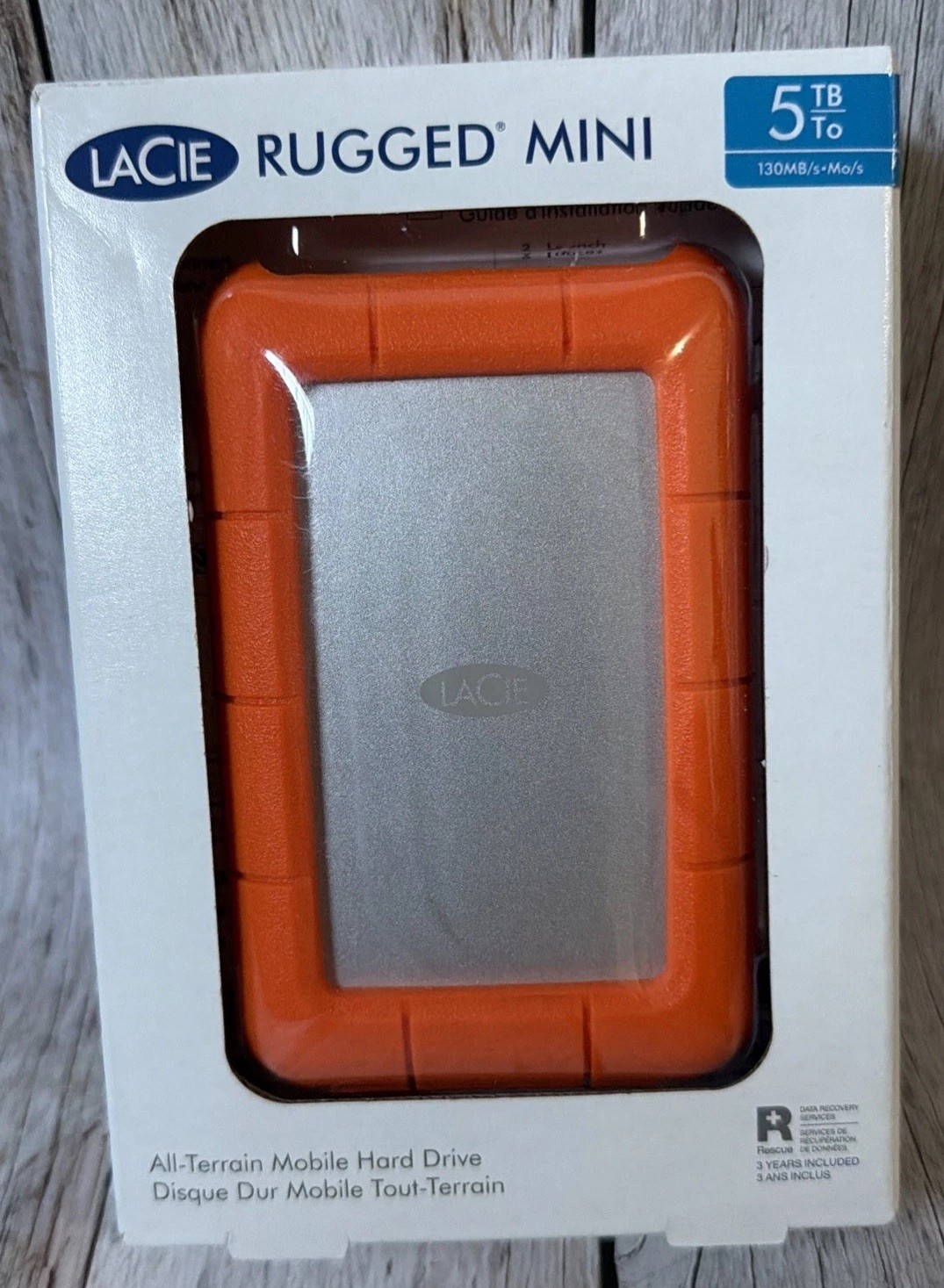 LaCie Rugged Mini 5TB External Hard Drive Portable HDD – USB 3.0 