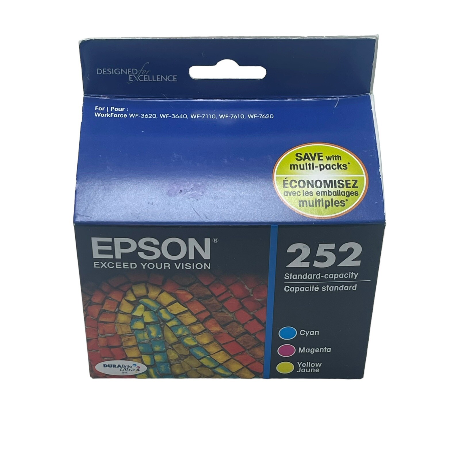 Epson DURABrite 252 T252120-BCS Black/Cyan/Magenta/Yellow Ink Cartridge 01/2026