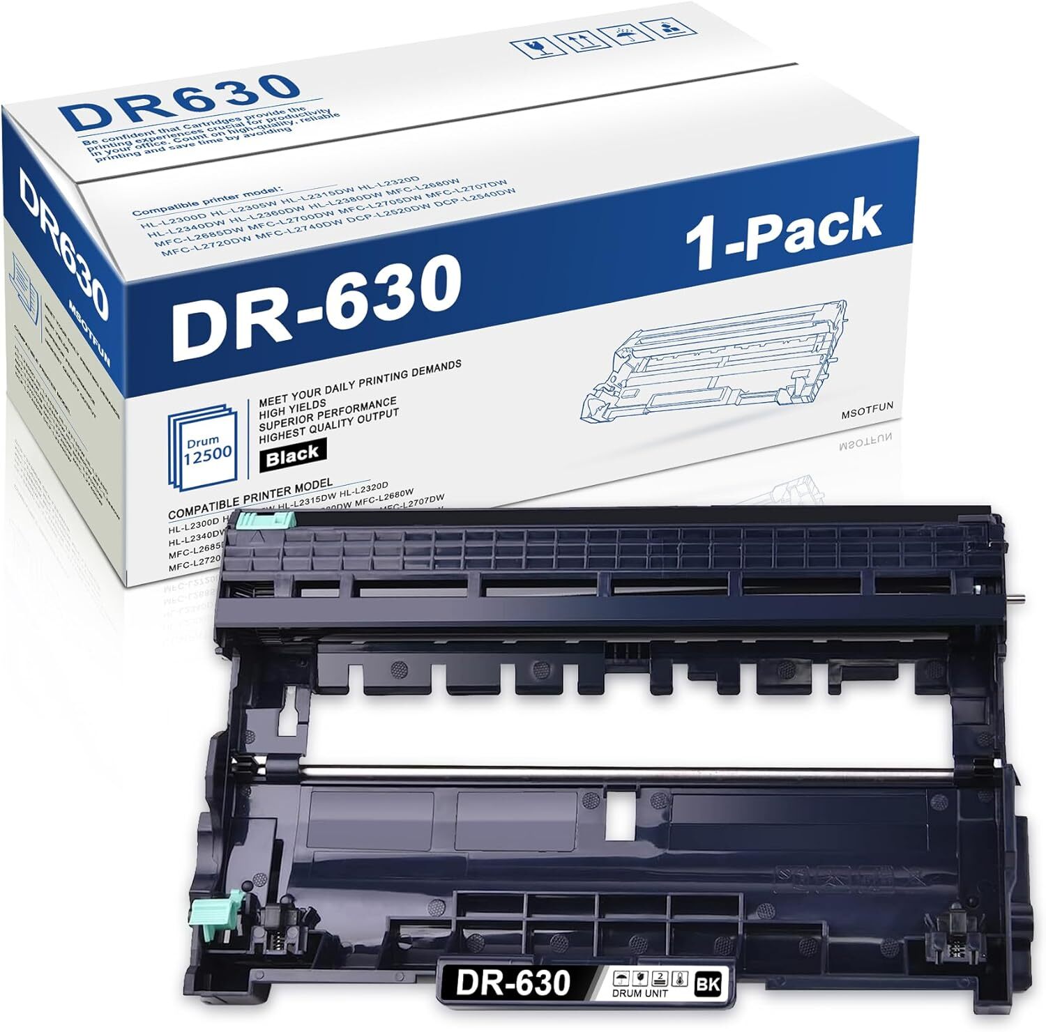 DR630 1PK BK Drum Unit for DCP-L2500 DCP-L2520 DW DCP-L2540DW HL-L2340DW L2360DW