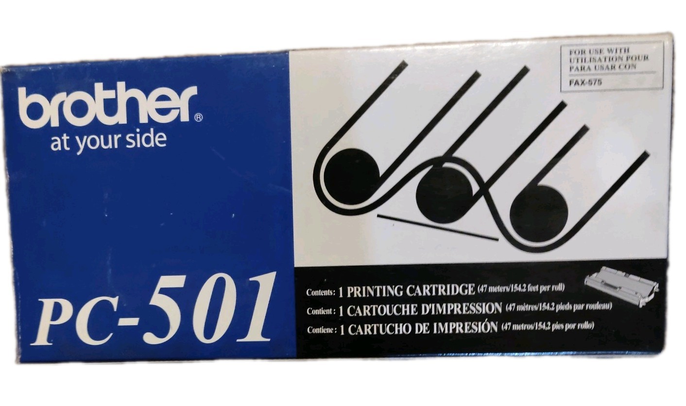 Genuine Brother PC-501 Printing Cartridge OEM Original FAX-575 SEALED NEW